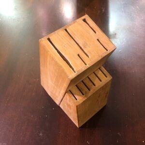Wood Knife Block.